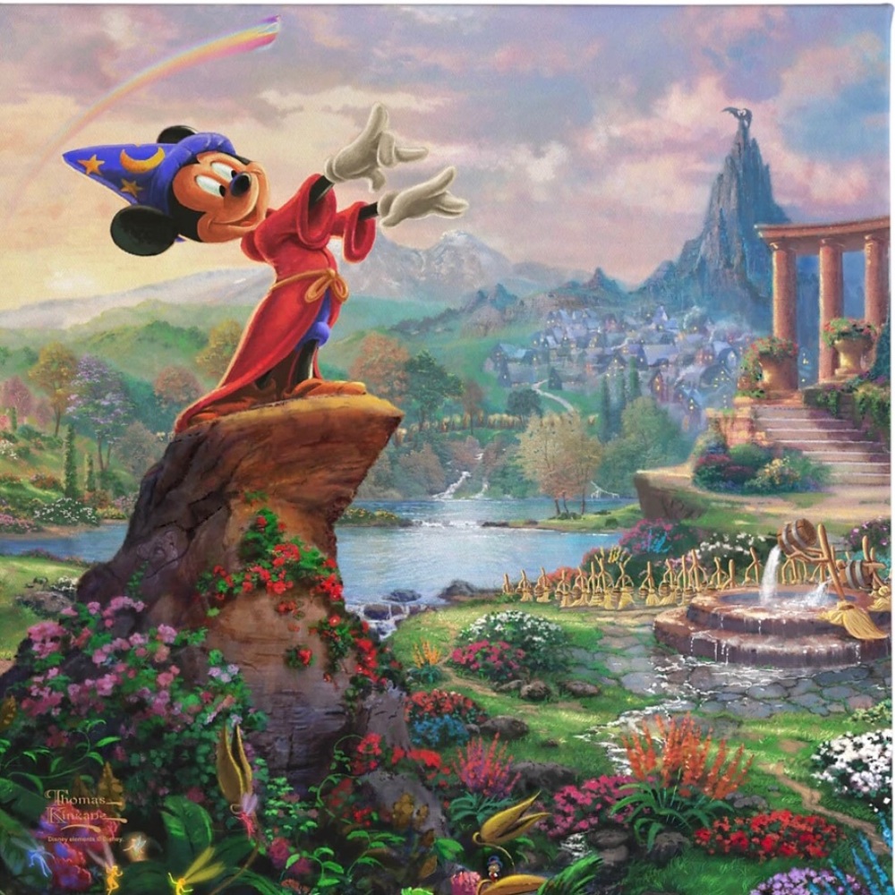 NWT Thomas Kinkade/Disney Fantasia Gallery Canvas